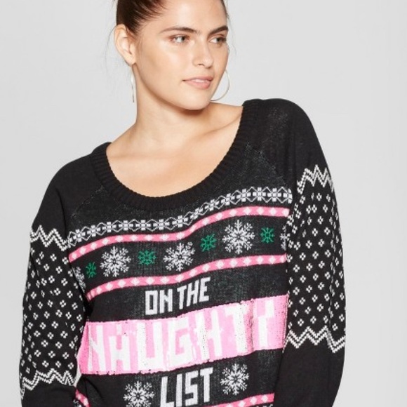 Ugly Christmas Sweater W Shift Sequins - Picture 2 of 4